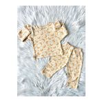 ONE bebek Unicorn Moon Pattern Krem 2'li Kız Bebek Takımı Pijama