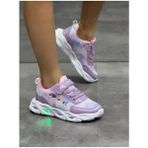 One Çocuk Ortopedik Sneakers Işıklı Lambalı Spor Ayakkabı Tekstil Kaydırmaz Taban - Beyaz