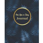 One Line A Day Journal: A Five-Year Memory Book, Diary, Notebook, Blue Leaf Pattern (Daily Journal For Creative Women To Write Memories In)