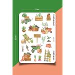 One Little Happiness Garden (Bahçe)Temalı Sticker Seti | Bullet Journal Sticker | Defter | Çıkartma | Scrapbook