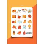 One Little Happiness Sonbahar Autumn Temalı Sticker Seti | Bullet Journal Sticker | Defter | Çıkartma | Scrapbook