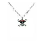 One Piece Kurukafa Korsan Temalı Unisex Kolye – 60 Cm Zincirli Metal Takı
