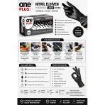 One Plus Nitril Eldiven Pudrasız Larc Siyah 100'Lü Paket