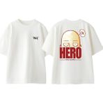 One Punch Man 4 Tasarım Sırt Baskılı Pamuk Beyaz Oversize T-Shirt