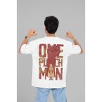 One Punch Man Baskılı Unisex Oversize Anime Karakter Tişört - 01 Siyah - 2XL