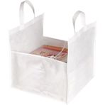 ONE SHOP di Bracalente Piero Pizza Çantası Ev Paket 6 Kapasiteli Pizza Bağlama İpli Kısa Saplar Güçlendirilmiş Dikişler Yiyecek Catering Özelleştirilebilir Serigrafi Baskı, beyaz, 37 CM, Kare Çanta