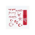 One Spray Tattoo Atatürk ve Cumhuriyet Dövme Şablon Seti-En Sevilenler + Kırmızı Sprey