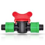 One Stop Outdoor (10'lu Paket) Damla Sulama Borusu 1/2" Evrensel Kapatma Vanası - Perma Konnektör Dikenli Kilitleme Bağlantısı - Tüm Markalara Uyar 16-17 mm Damla Bandı AG Boru (10, Kapatma Vanası)