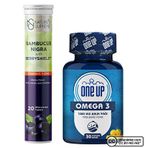 One Up Omega 3 1000 mg 30 Kapsül Balık Yağı + Sambucus Nigra 20 Efervesan Tablet