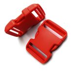 ONE WVW PIN 2 "Toka Hızlı Yan Açma Tokaları Çift Ayarlanabilir Dikiş Klipsleri Çıtçıtlı Ağır Hizmet Tipi Plastik Yedek Naylon Dokuma Kayışlar Sırt Çantası Bel Çantası Kemer Köpek Tasmaları Kırmızı
