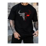oneagılyazı Erkek Günlük Tişört - Nefes Alabilen Bisiklet Yaka, Chicago Bulls Grafikli, Hafif Yazlık