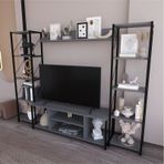Onebo 200 Cm Tv Ünitesi Seti Yaşam Ünitesi Seti Metal Antrasit
