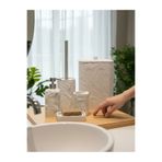 Onedekor 5 Parça Lüx Laduree Stonea Beyaz Silver Banyo Seti