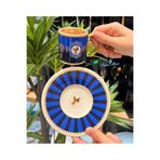 Onedekor 6'lı Bird Blue Lüks Kahve Fincanı