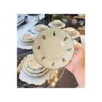 Onedekor Vintage Rose Fulya 24 Parça 6 Kişilik Yemek Takımı