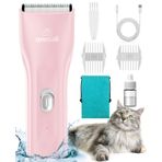 oneisall Kedi için evcil hayvan makası, keçeleşmiş saçlar için, kediler için evcil hayvan tıraş makinesi, sessiz evcil hayvan makası, su geçirmez, kablosuz kedi makası, keçeleşmiş saçlar için, saklama