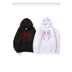 Oneoctobeer Örümcek Baskılı Sevgili Çift Kombini Kapüşonlu Sweatshirt & Hodie