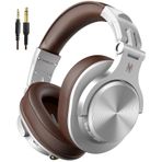 OneOdio A70 Bluetooth kulak üstü kulaklık, kablosuz kulaklık, 72H çalma süresi, yüksek çözünürlük, 3,5 mm/6,35 mm kablolu ses jakı, stüdyo monitörü ve karıştırma için DJ E-Gitar AMP, bilgisayar