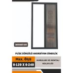 Oneplise Sineklik Plise Akordiyon Sürgülü Katlanır Kayar Sürgülü Kapı Sineklik (EN:0-120, BOY:0-240CM) - Antrasit
