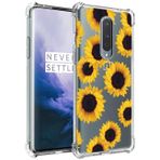 OnePlus 7 Pro Kız Kadınlar için Jhxtech GM1910 Telefon Kılıfı OnePlus 7 Pro Ayçiçeği için İnce Darbeye Dayanıklı Şeffaf Çiçekli Yumuşak Esnek TPU Kılıf
