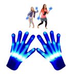 ONEREED Havalı Oyuncaklar Hediyeler Mavi LED Eldivenler, Rave Yanıp Sönen Işıklı Eldivenler, Erkek Kız Çocukları 12+ Yaş için Oyuncaklar, Cadılar Bayramı Noel Doğum Günü Partileri için Hediyeler