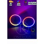 Onerous 16cm Midrange Uyumlu Neon Pixel LED Hoparlör Kapağı - Kumanda Kontrollü 358 Animasyonlu