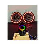 Onerous 16cm Oto Ses Sistemi İçin Uzaktan Kumandalı RGB LED Neon Işıklı Midrange Hoparlör Kapağı