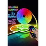 Onerous Rgb Pixel Neon 5 Metre LED Şerit - Rf Uzaktan Kumandalı, Su Geçirmez, Tak-Çalıştır Dekoratif Işık