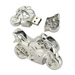 OneSquareCore 8GB Metal Motosiklet Şekli USB 2.0 Flash Sürücü Kalem Sürücü Bellek Çubuğu USB Stick USB Sürücü Flash Disk Başparmak Sürücü USB Disk USB Stick U Disk PenDrive (Gümüş)