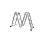 Onestar 12 Basamak Akrobat Merdiven 370 Cm 4x3 Katlanır Çok Amaçlı Alüminyum Merdiven Eldiven Hediyeli