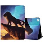 ONETHEFUL Apple iPad 9.7" 2017 2018 / iPad Air 2013 / iPad Air 2 2014 için Kitap Kılıfı Tablet Koruyucu Kapaklar Standlı ve PU Deri - Kral Aslan