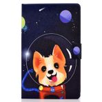 ONETHEFUL Samsung Galaxy Tab A / A6 10.1" 2016 T580 T585 Tablet için Kılıf Standlı ve PU Deri Kapaklı Koruyucu Kılıflar - Uzay Köpeği