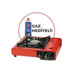 Onetick Tekli Portatif Çantalı Kamp Ocağı Stop Emniyetli Kırmızı Renkli Taşınabilir Model