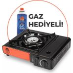 Onetick Tekli Portatif Çantalı Kamp Ocağı Stop Emniyetli - Siyah - Kırmızı