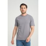 OneZero Erkek Gri Bisiklet Yaka T-Shirt Rahat Kalıp Regular %100 Pamuk