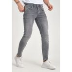 OneZero Erkek Kot Pantolon Koyu Kar Yıkama Gri Skinny Fit Dar Kesim Düğmeli Pantolon