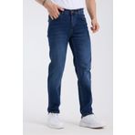 OneZero Erkek Lycralı Kot Pantolon Koyu Mavi Regular Fit Rahat Giyim Fermuarlı Jeans (Büyük Beden mevcut)