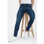 OneZero Erkek Lycralı Kot Pantolon Mavi Destroy Dar Kesim Skinny Fit Düğmeli Jeans