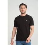 OneZero Erkek Siyah Bisiklet Yaka T-Shirt Rahat Kalıp Regular %100 Pamuk