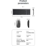 Onezero Kablosuz Türkçe Klavye Mouse Set Şarjlı Klavye Mouse 2.4g USB Dongle ve Bluetooth Bağlantılı Ergonomik Tasarım Kablosuz Keyboard Fare Titanyum Renk ZR609 - Ahşap