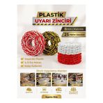 ONG PLASTIK 8MM PLASTİK ZİNCİR 25 METRE KIRMIZI-BEYAZ