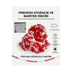 ONG PLASTIK 8MM PLASTİK ZİNCİR 5 METRE KIRMIZI-BEYAZ