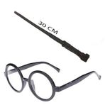 ONGPazar Harry Potter Asası ve Siyah Çerçeveli Gözlük Seti