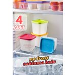 ongu home 4'lü Derin Dondurucu Saklama Kabı No Frost Saklama Kabı ( 4x0,38lt )