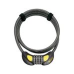 Onguard 8064 Terrıer Combo Şifreli Işıklı Bisiklet Kiliti - 10mmx185mm - Siyah