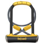Onguard bisiklet kilidi Pitbull DT asma kilit ile 4-inç RCA Loop-kablo (Siyah, 11,5 x 9,06 inç-inç)
