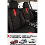 Oniks Tay Tüyü Oto Koltuk Kılıfı-(Peugeot 206-207-208-306-307-407- Uyumlu) - Kırmızı