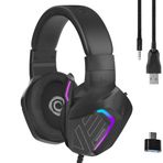 Oniverse Ayarlanabilir Mikrofonlu Kablolu Oyun Kulaklığı, PS5 PS4 Switch 2 Xbox PC Mac, LED Oyun Kulaklığı, Rahat ve Nefes Alabilir 50 mm Hoparlörler, Kablolu Jak - Meteor (Karbon Siyah)