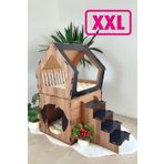 Onix Home Küçük Irk Köpekler Için Büyük Xxl Teraslı Köpek Kulubesi 5kg Ve Üzeri Köepkler Için