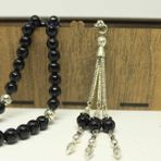 Onix (oniks) Taşı Tesbih Faset Kesim 8mm Ahşap Kutulu